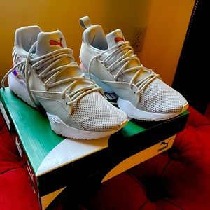 Puma Muse Metallic Gray Violet-Rose Gold Sneakers